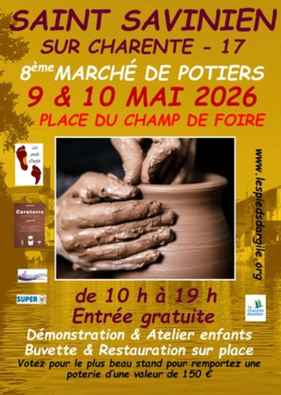 Marché des potiers Saint-Savinien 9-10 mai 2026