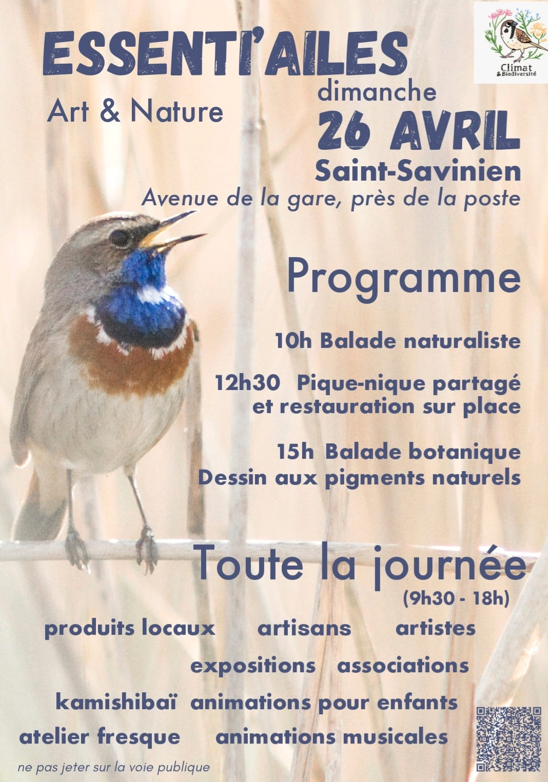 Journée Essenti’Ailes 26 avril 2026 Saint-Savinien