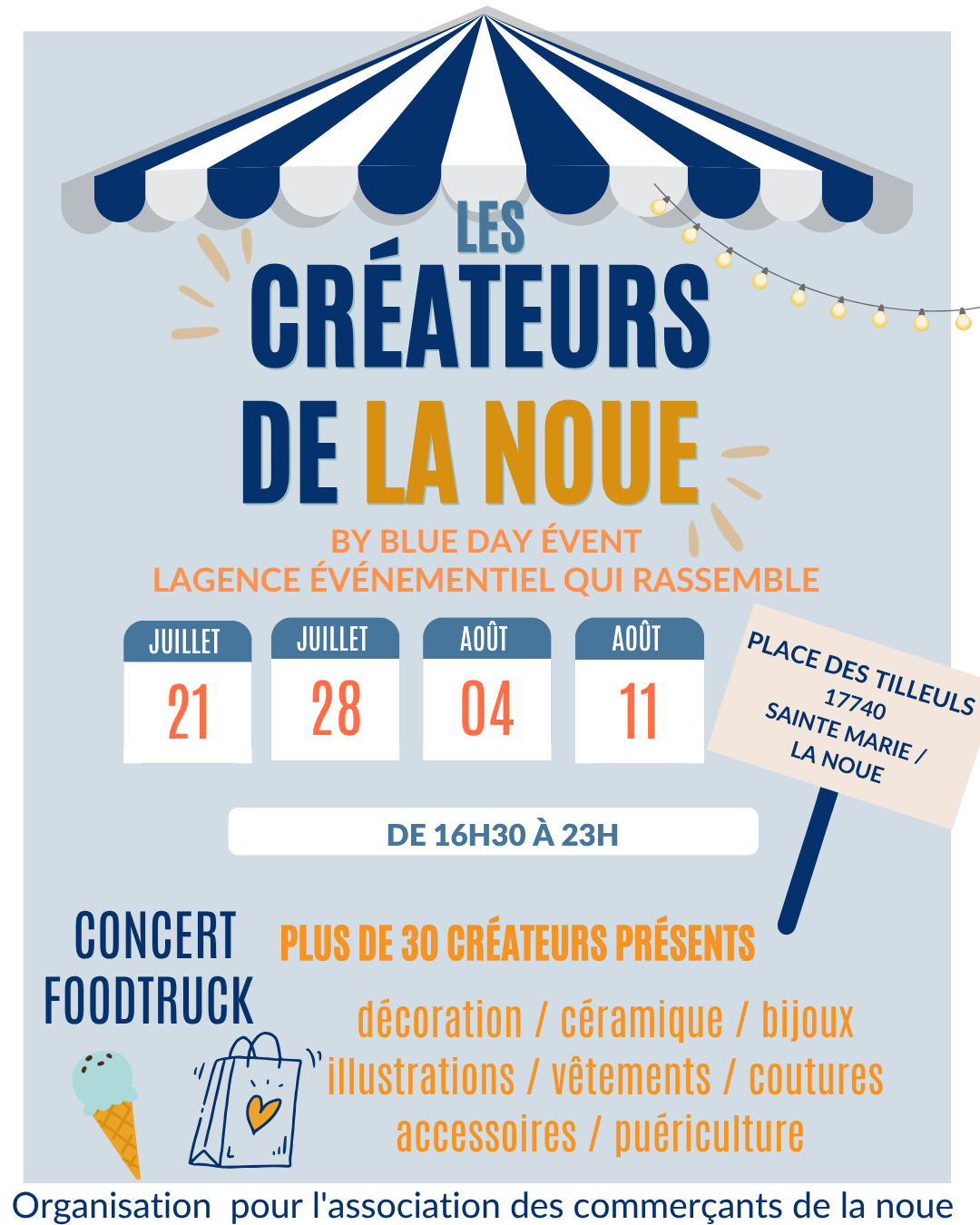 Marché nocturne des Créateurs de la Noue Ile de Ré – Sainte-Marie