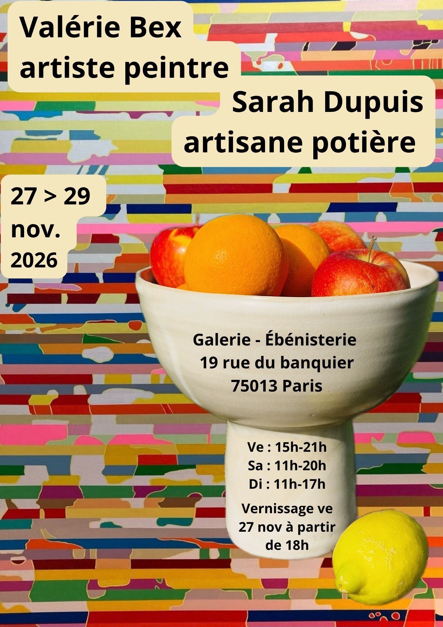 sarah dupuis Paris 27 nov